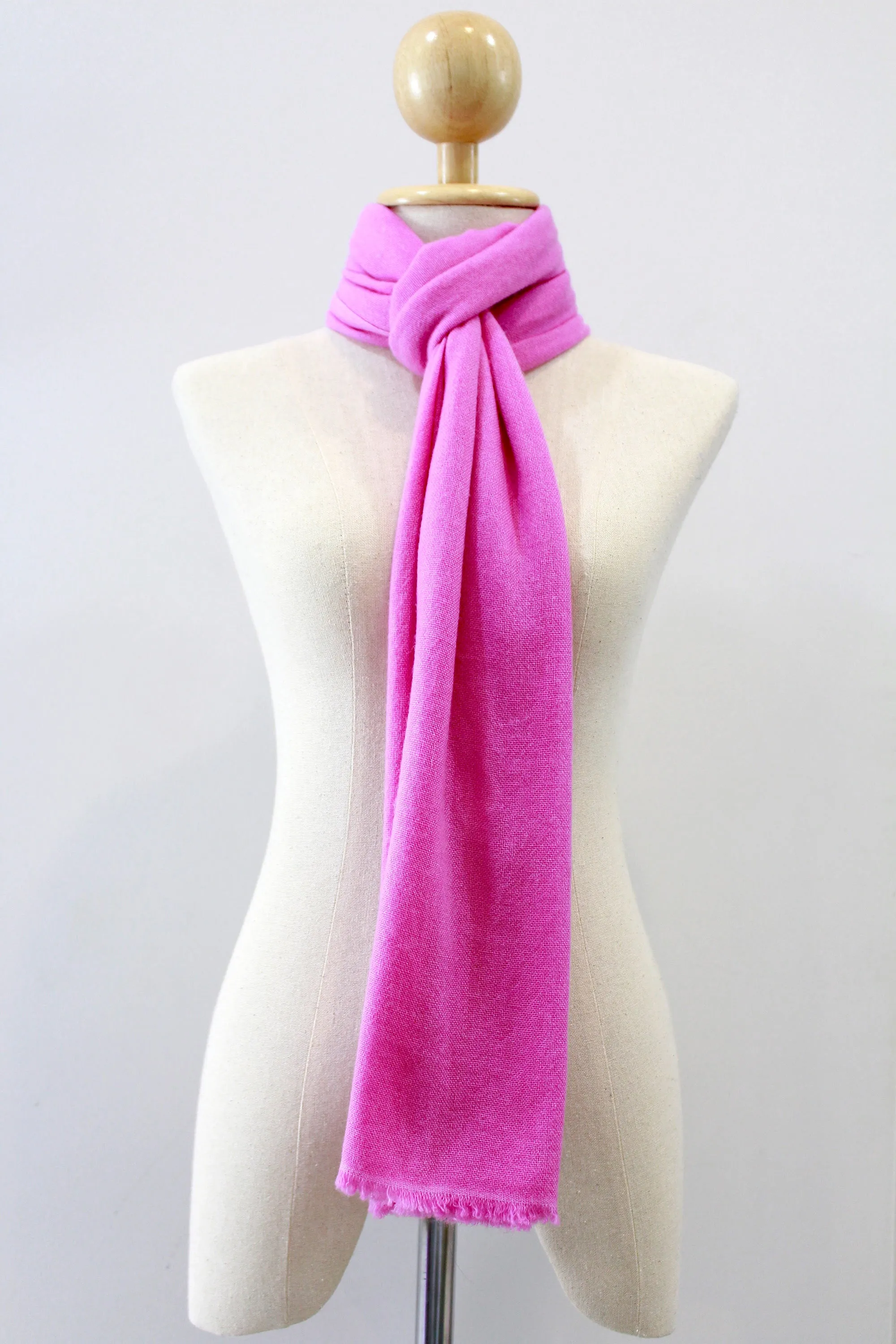 100% Cashmere Hot Pink Pashmina Shawl/Scarf