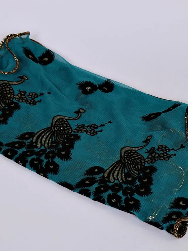 1pcs Women Scarf Elegant Peacock Embroidered Lace Scarf Long Soft Shawl Breathable Long Towel for Women