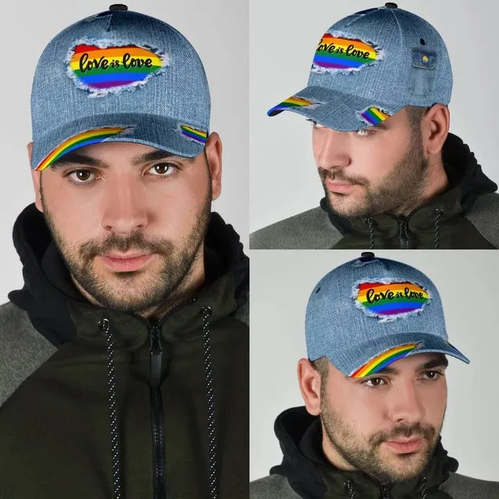 3D Printed Cap For Gay Friend Gift, Gay Rights Are Human Rights Too LGBT Printing Baseball Cap Hat