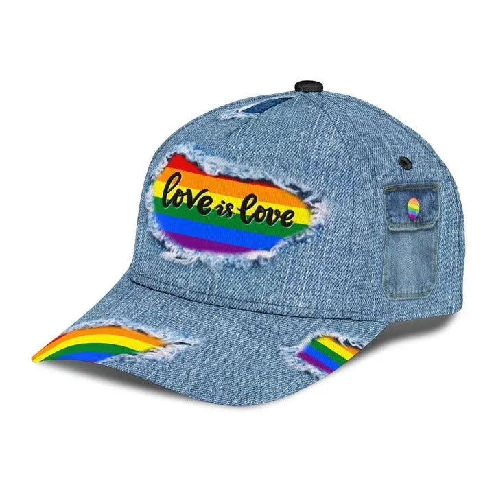 3D Printed Cap For Gay Friend Gift, Gay Rights Are Human Rights Too LGBT Printing Baseball Cap Hat