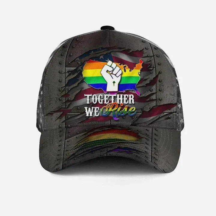 3D Printed Cap For Gay Friend Gift, Gay Rights Are Human Rights Too LGBT Printing Baseball Cap Hat