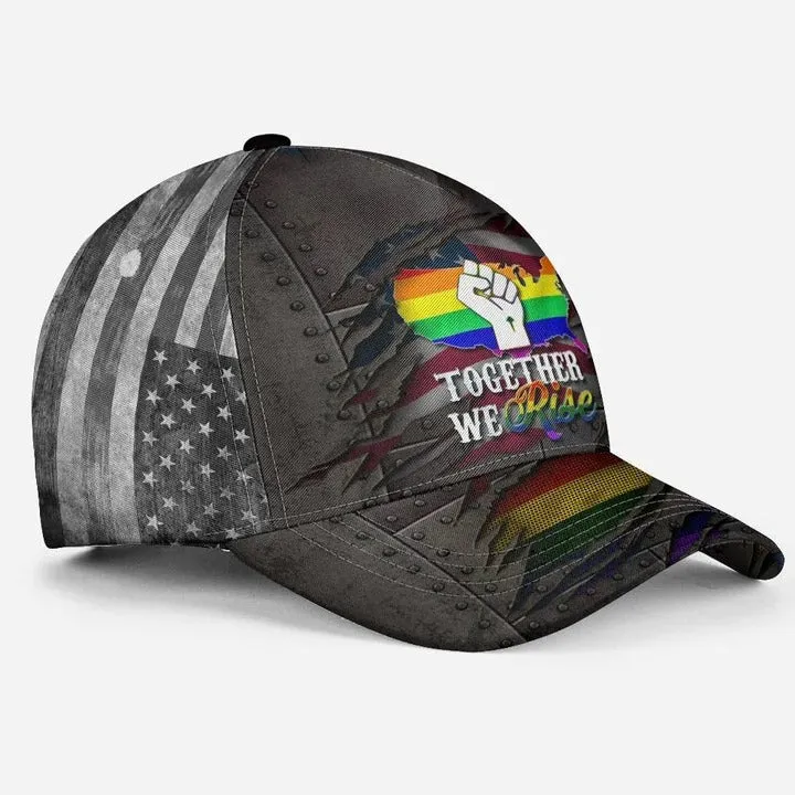 3D Printed Cap For Gay Friend Gift, Gay Rights Are Human Rights Too LGBT Printing Baseball Cap Hat