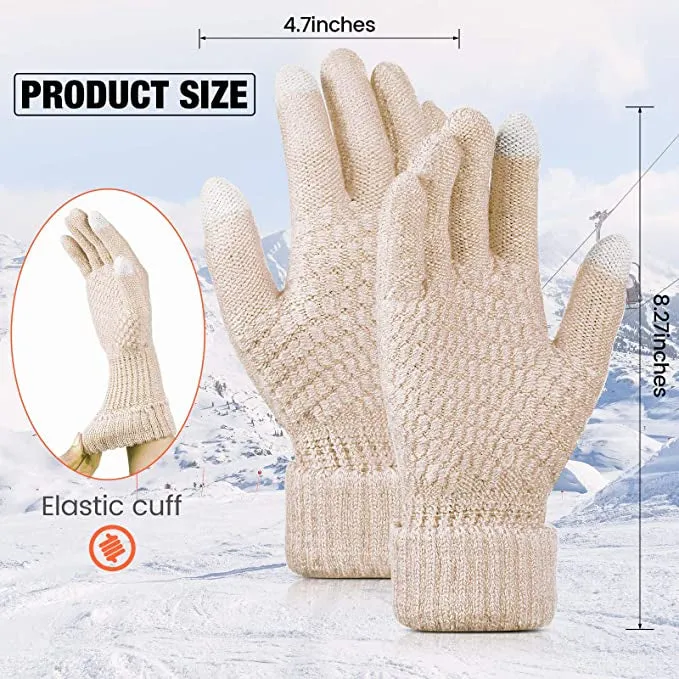 4-Pair: Women's Winter Touch Screen Gloves Warm Fleece