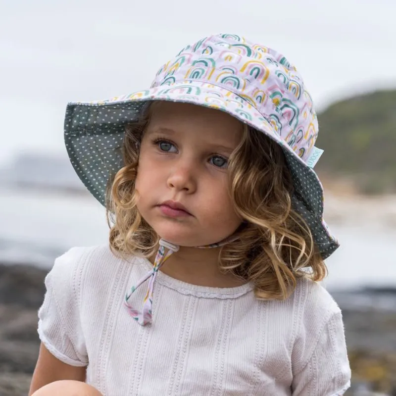 Acorn Floppy Hat - Falling Rainbow