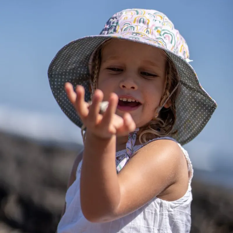 Acorn Floppy Hat - Falling Rainbow