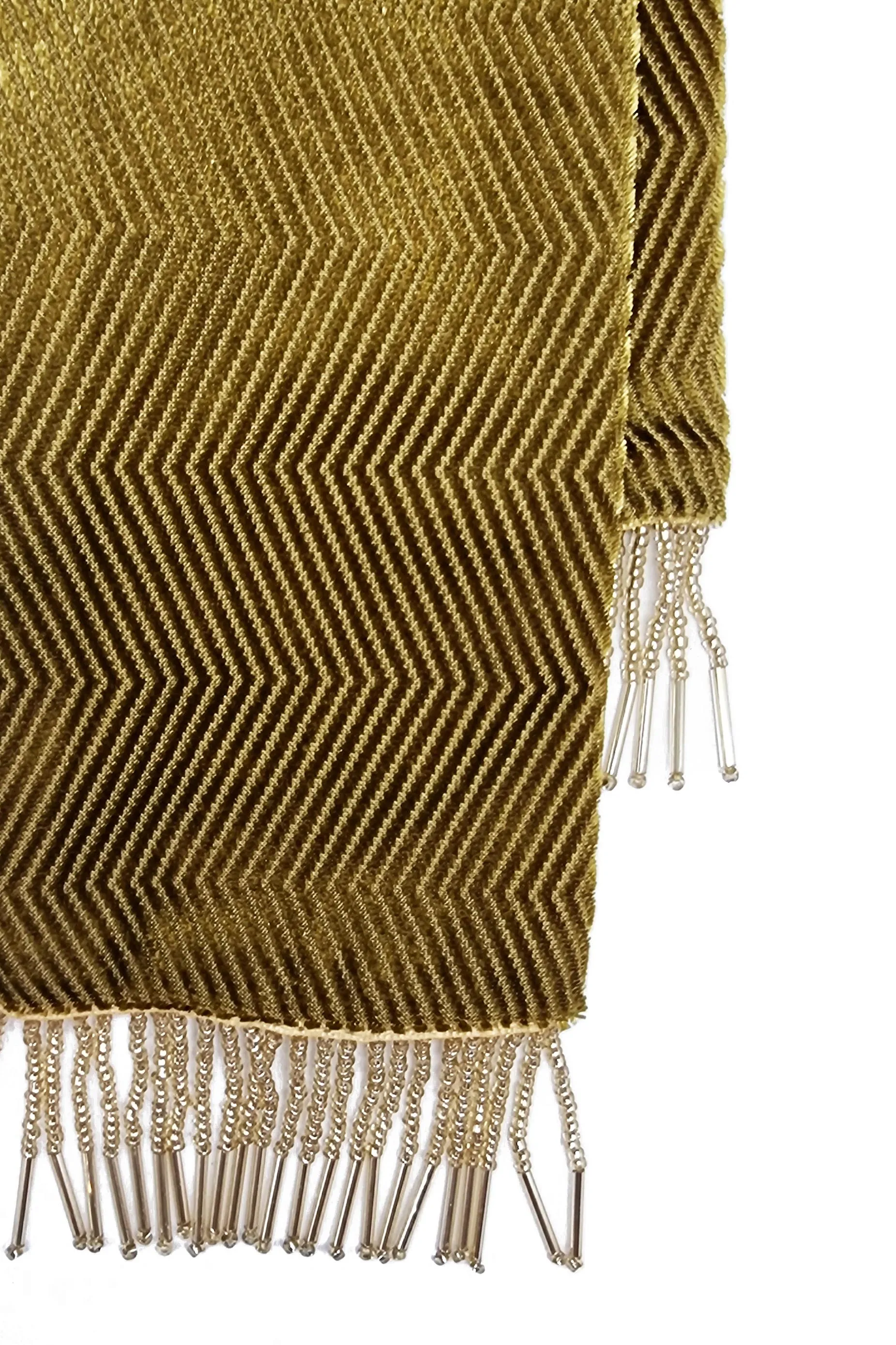 ALLEGRA VELVET SCARF OCHRE