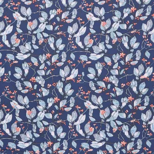 Art Gallery Rayon - Earthen Serein Branchlet Blue Yardage