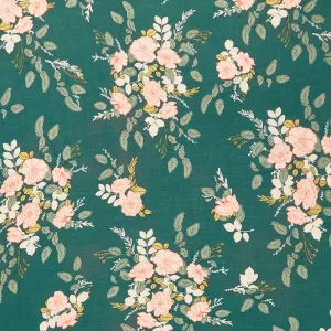 Art Gallery Rayon - Her & History Georgette's Secret Garden Green Yardage