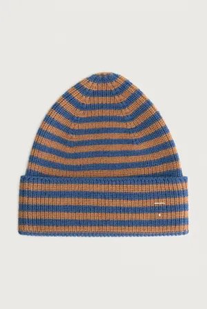 Baby Knitted Beanie | Blue Moon - Biscuit