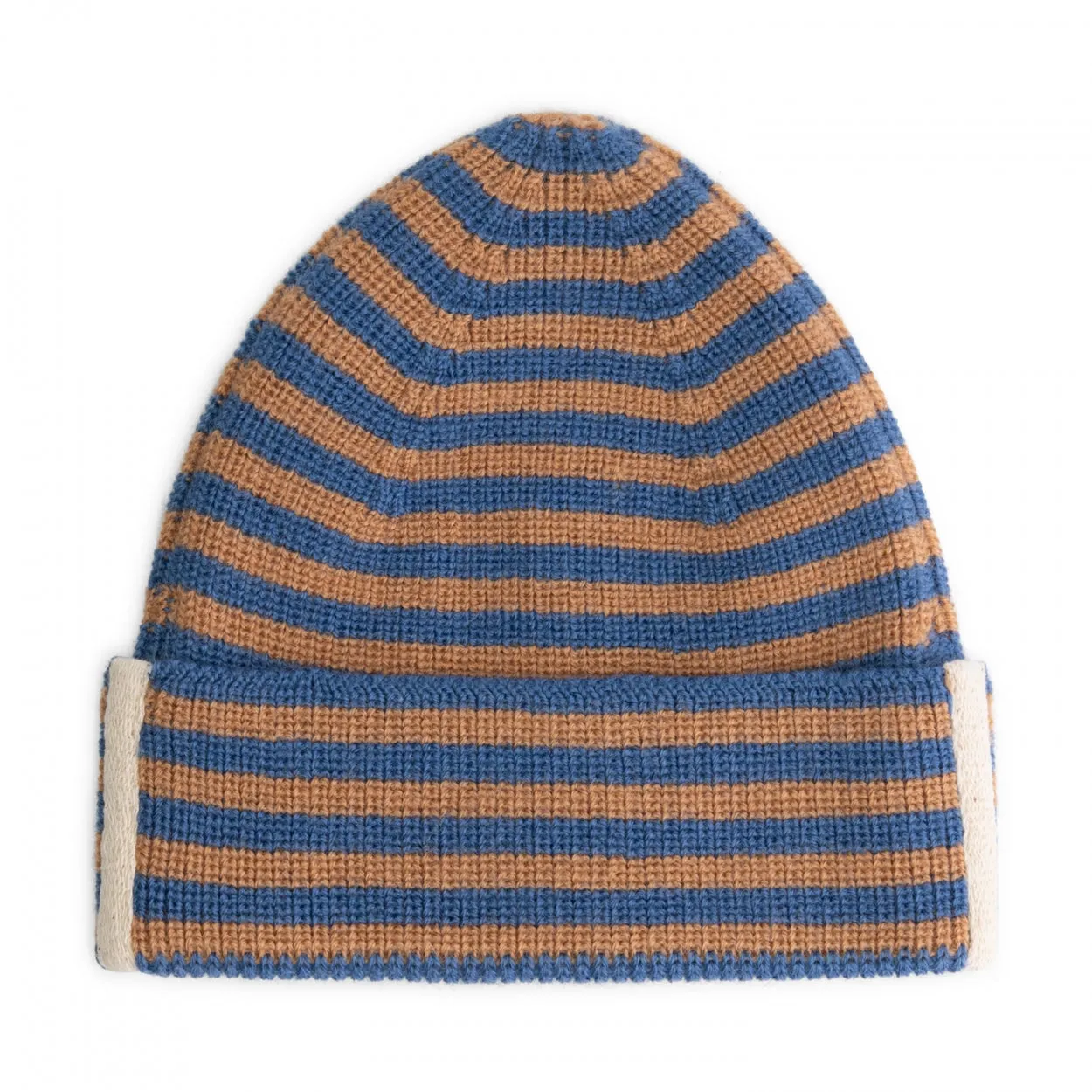 Baby Knitted Beanie | Blue Moon - Biscuit