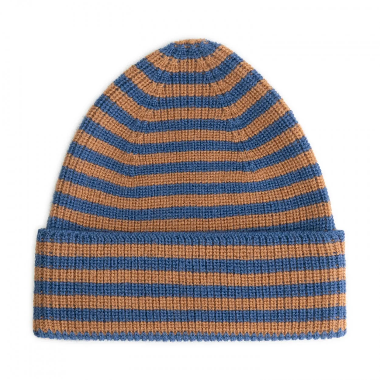 Baby Knitted Beanie | Blue Moon - Biscuit