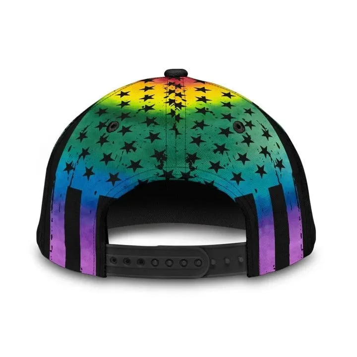 Baseball 3D Printing Cap For Lesbian Gay, Classic USA Flag Love Is Love Lgbt Printing Baseball Cap Hat