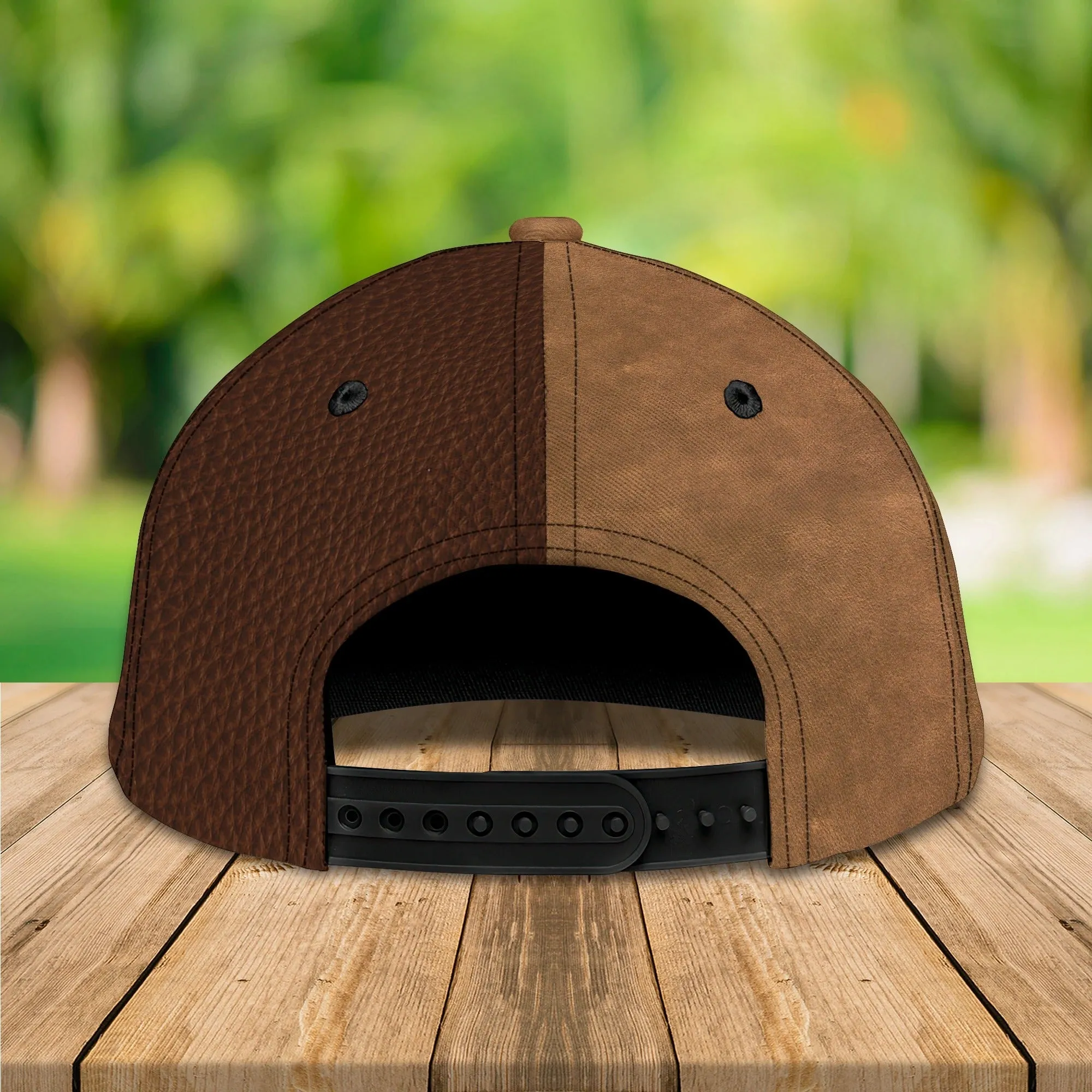 Baseball Guitar Cap Hat For Travel Summer, Guitar Cap Leather Brown Pattern, Best Gift To Guitarist