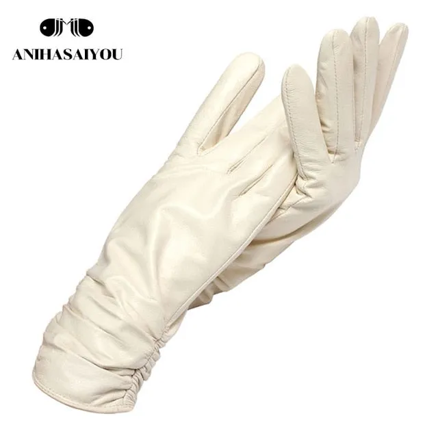 Best seller leather gloves women,Leather women's gloves,short women's leather gloves,sheepskin women's winter gloves -2081