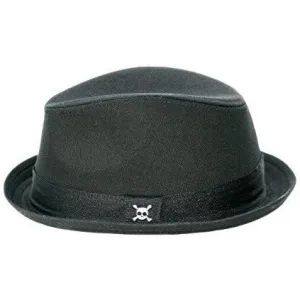 Boy's Fedora Hat With Skull