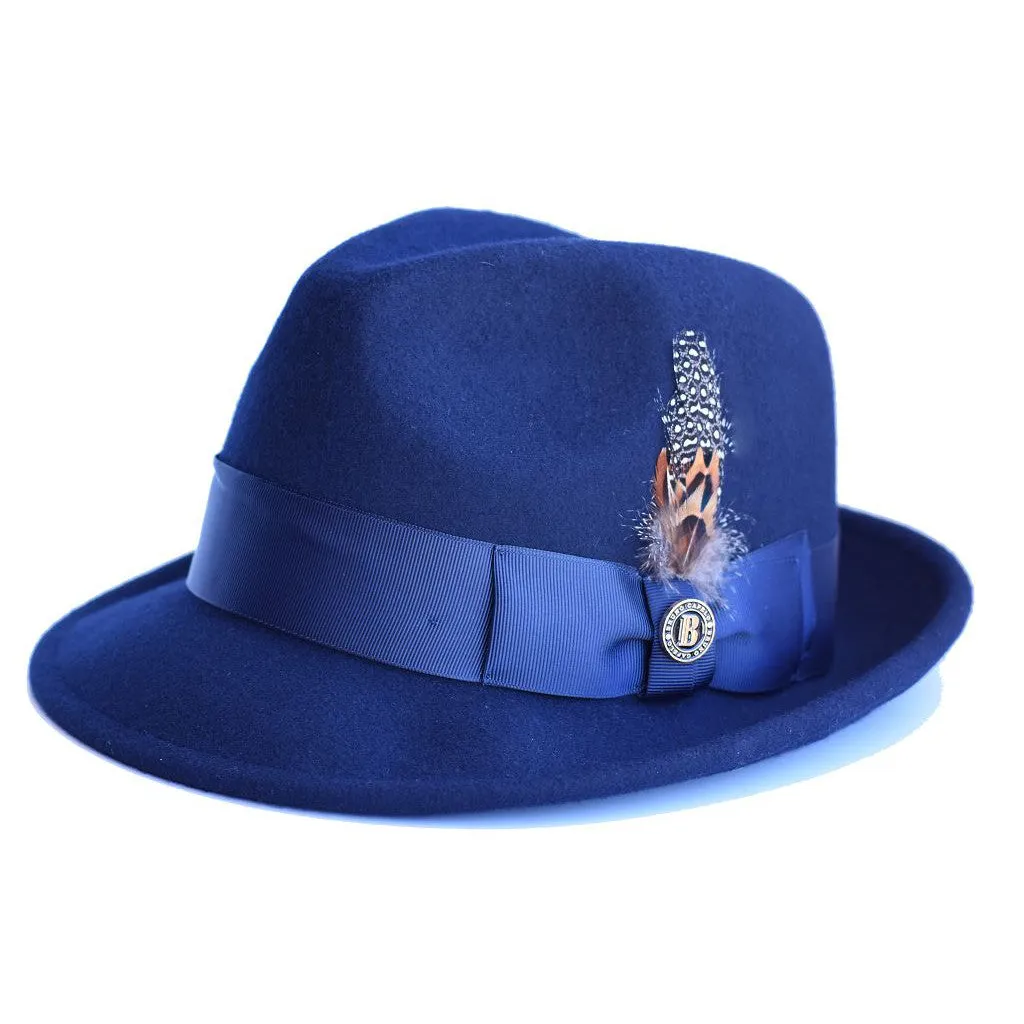 Bruno Capelo Blues Wool Pinch Front Fedora