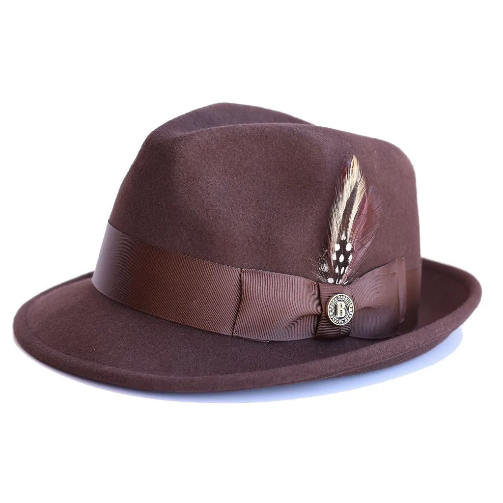 Bruno Capelo Blues Wool Pinch Front Fedora