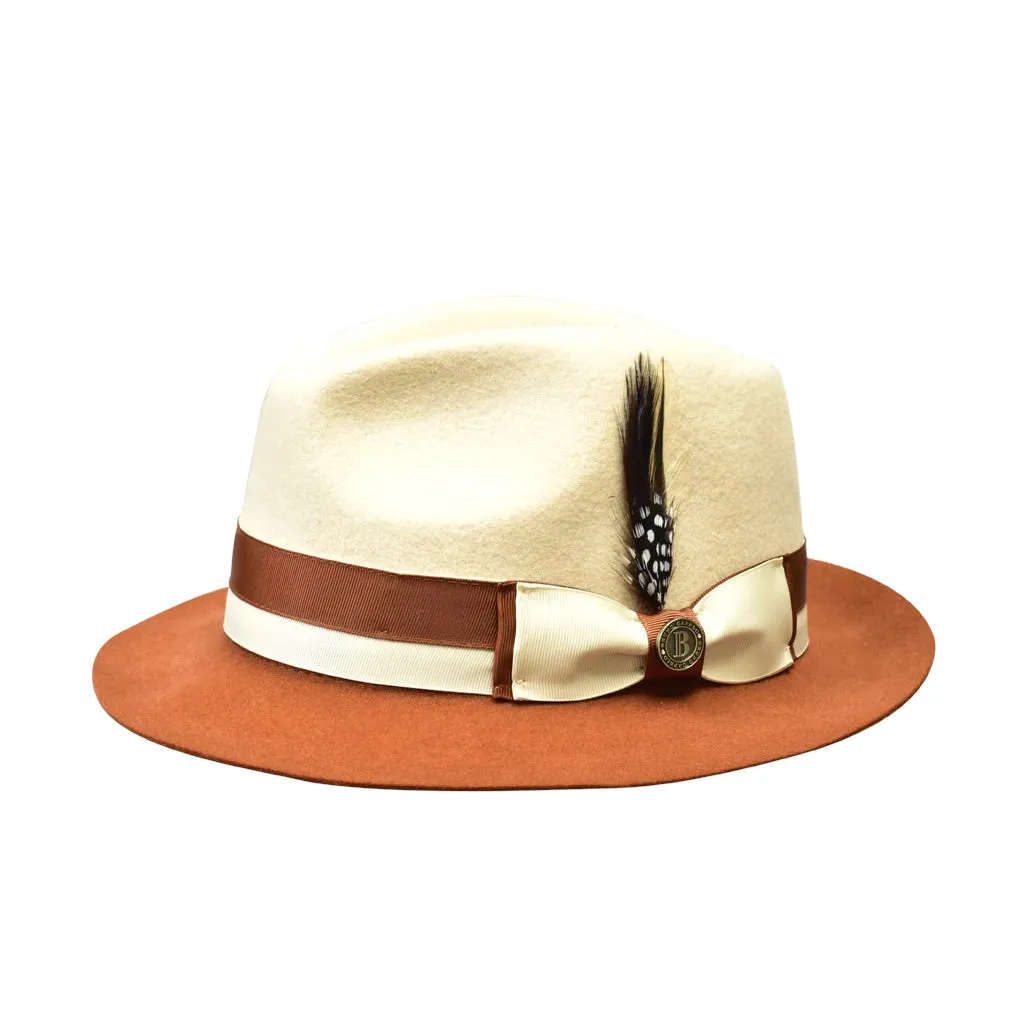 Bruno Capelo Caesar Pinch Front Wool Fedora