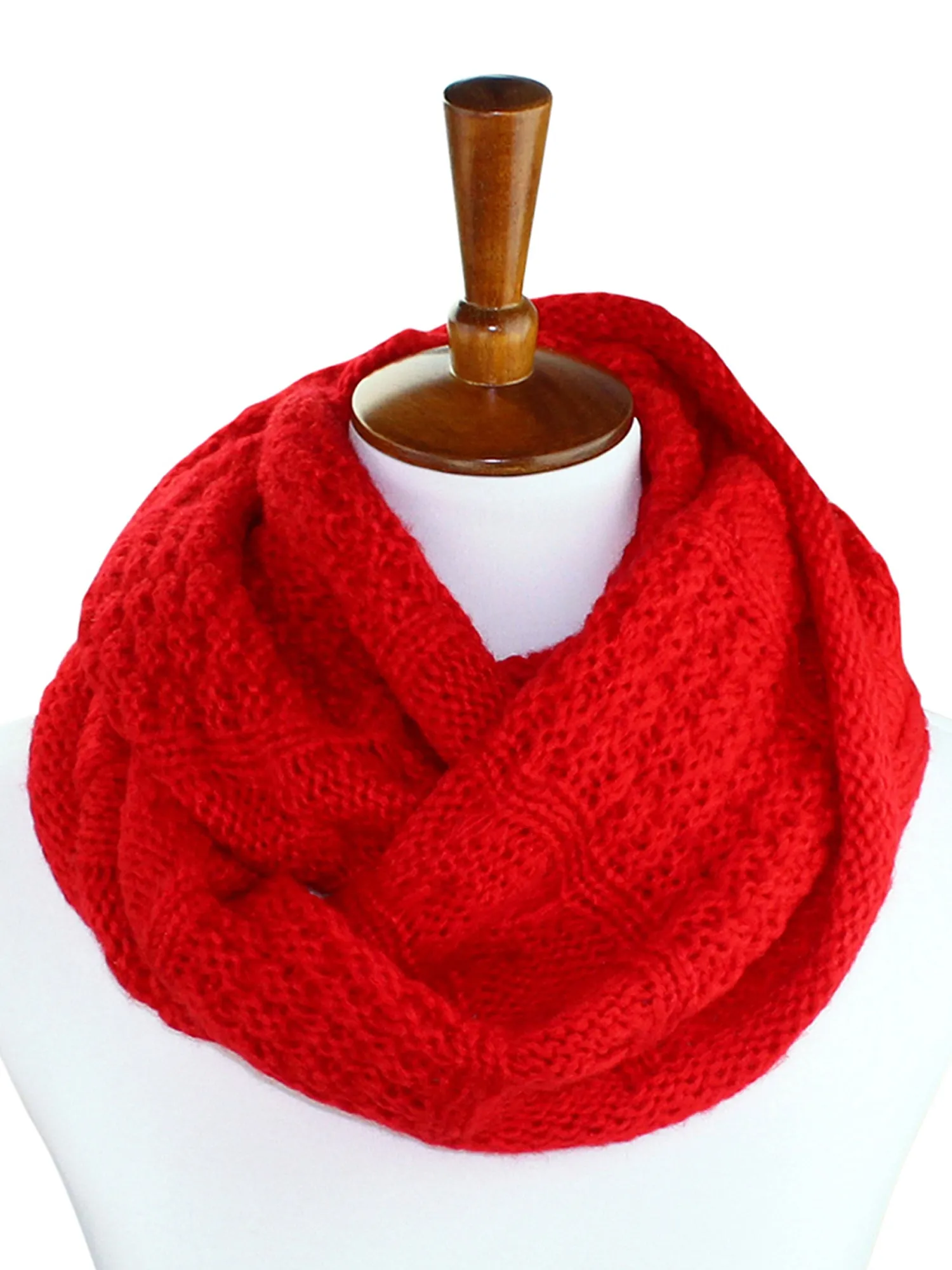 Cable Knit Winter Infinity Scarf