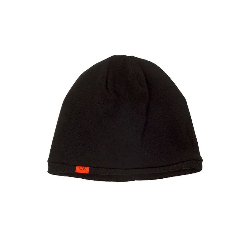 CALVIN KLEIN Large Monogram Men's Beanie (Black)