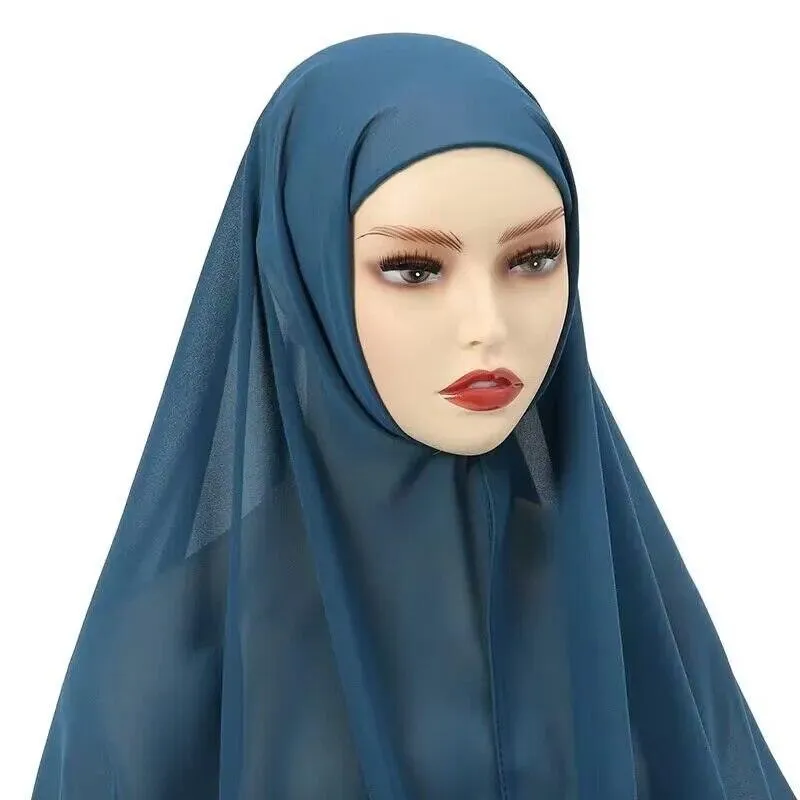 Chiffon Instant Head Scarfs Shawl Hijab for Muslim Women