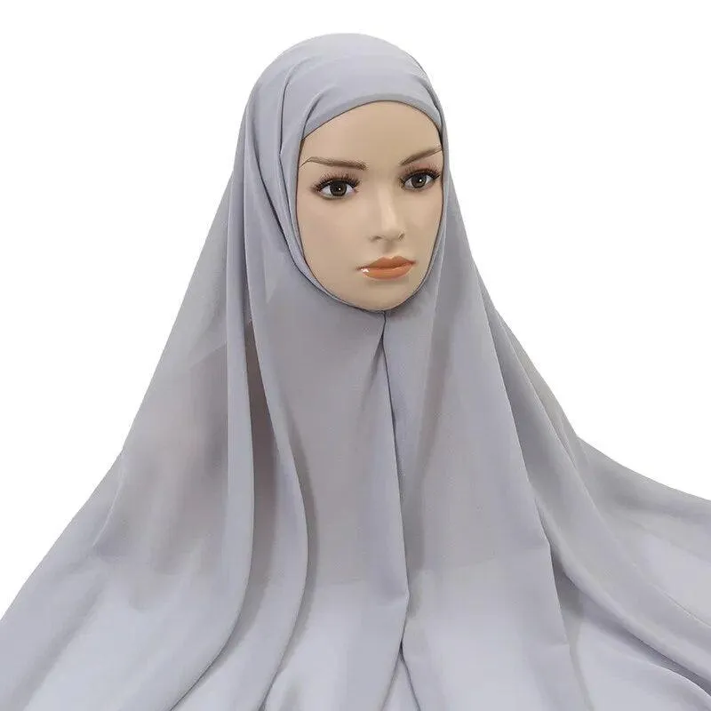 Chiffon Instant Head Scarfs Shawl Hijab for Muslim Women