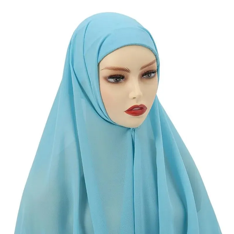 Chiffon Instant Head Scarfs Shawl Hijab for Muslim Women