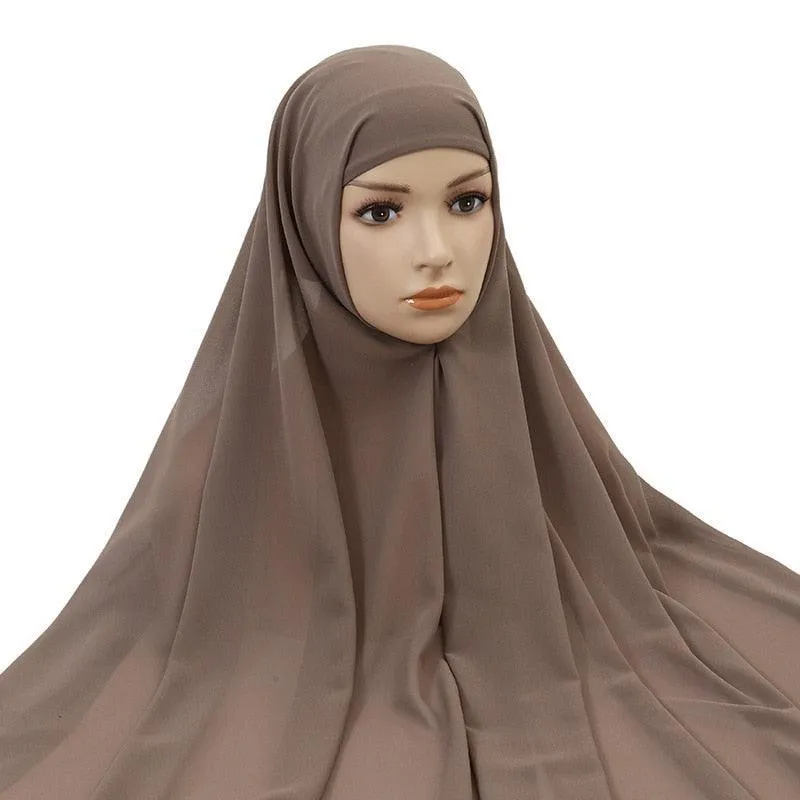 Chiffon Instant Head Scarfs Shawl Hijab for Muslim Women