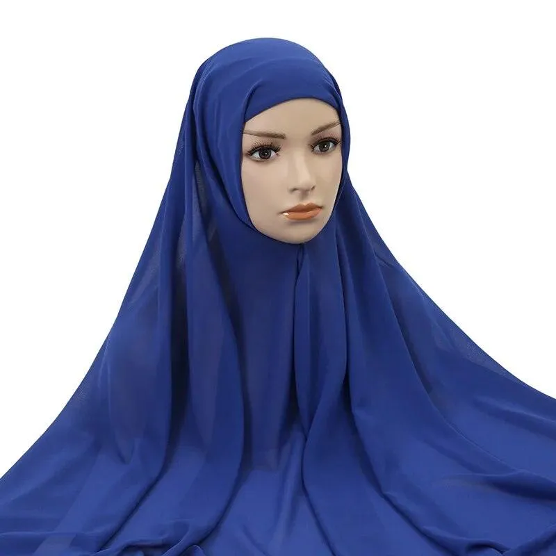 Chiffon Instant Head Scarfs Shawl Hijab for Muslim Women