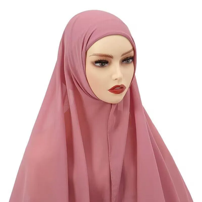 Chiffon Instant Head Scarfs Shawl Hijab for Muslim Women