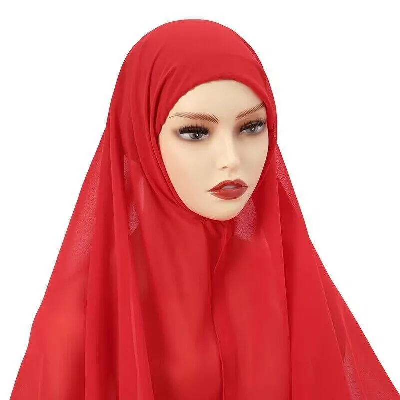 Chiffon Instant Head Scarfs Shawl Hijab for Muslim Women