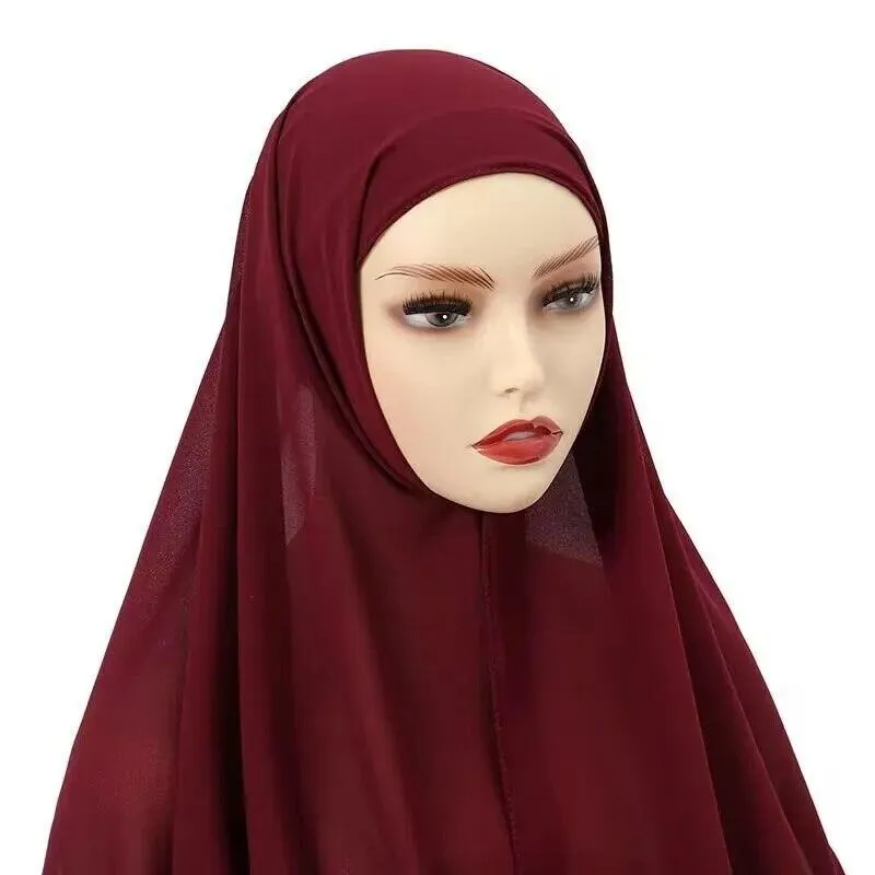 Chiffon Instant Head Scarfs Shawl Hijab for Muslim Women