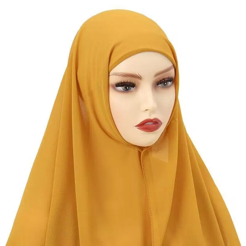 Chiffon Instant Head Scarfs Shawl Hijab for Muslim Women