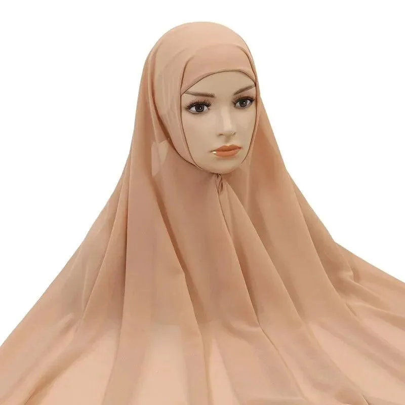 Chiffon Instant Head Scarfs Shawl Hijab for Muslim Women