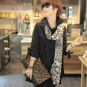 Chiffon Leopard Print Scarf