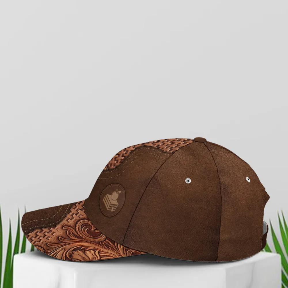 Classic Leather Apple Baseball Cap For Teachers Coolspod