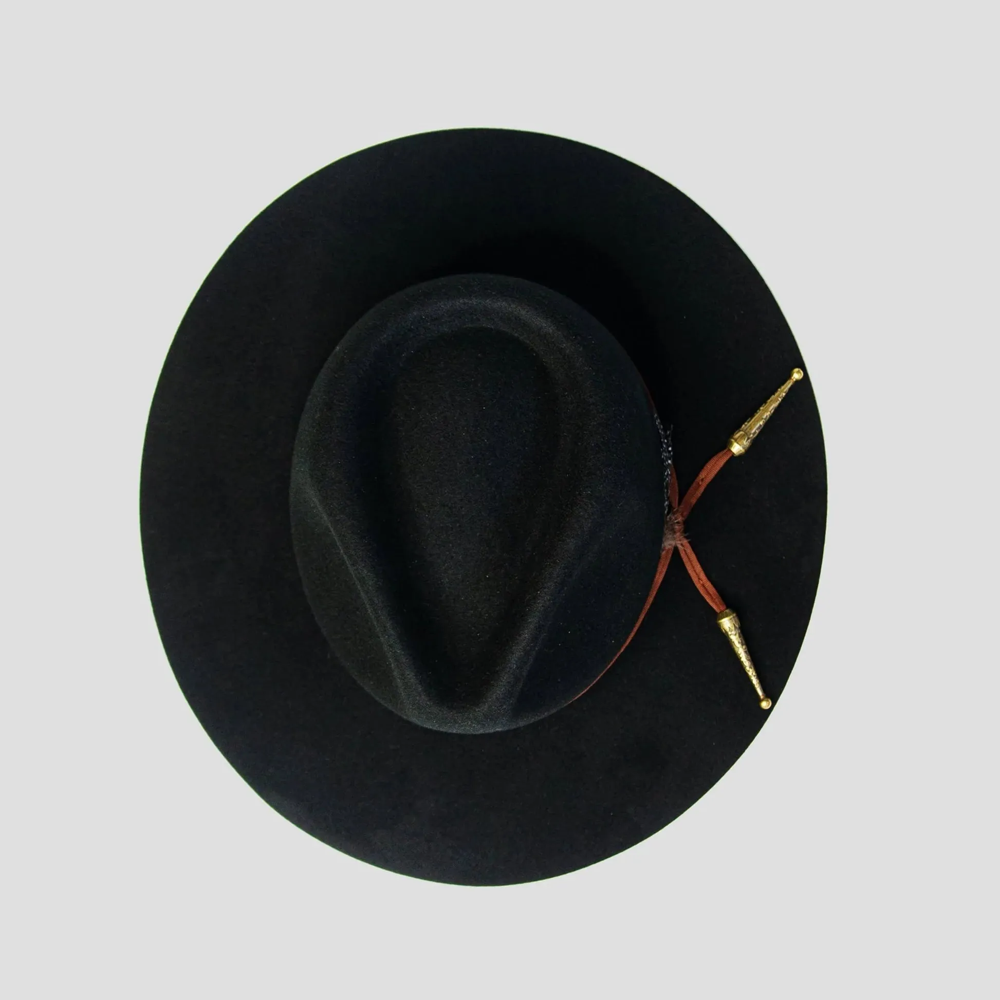 Classic Men's Felt Fedora Hat - Black