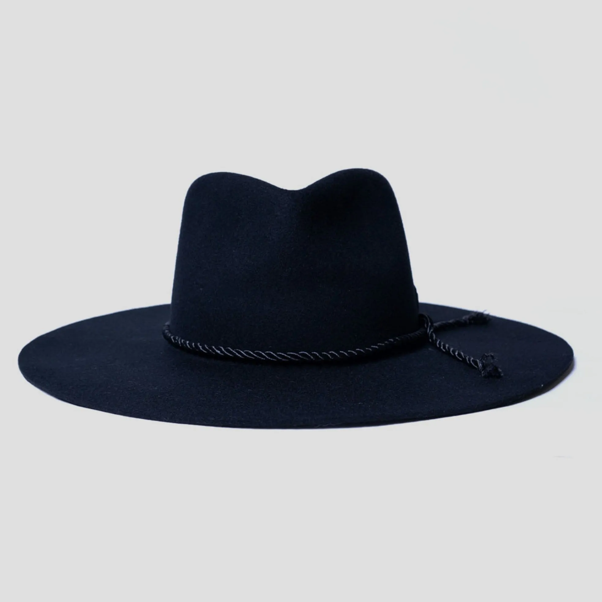 Classic Men's Felt Fedora Hat - Black