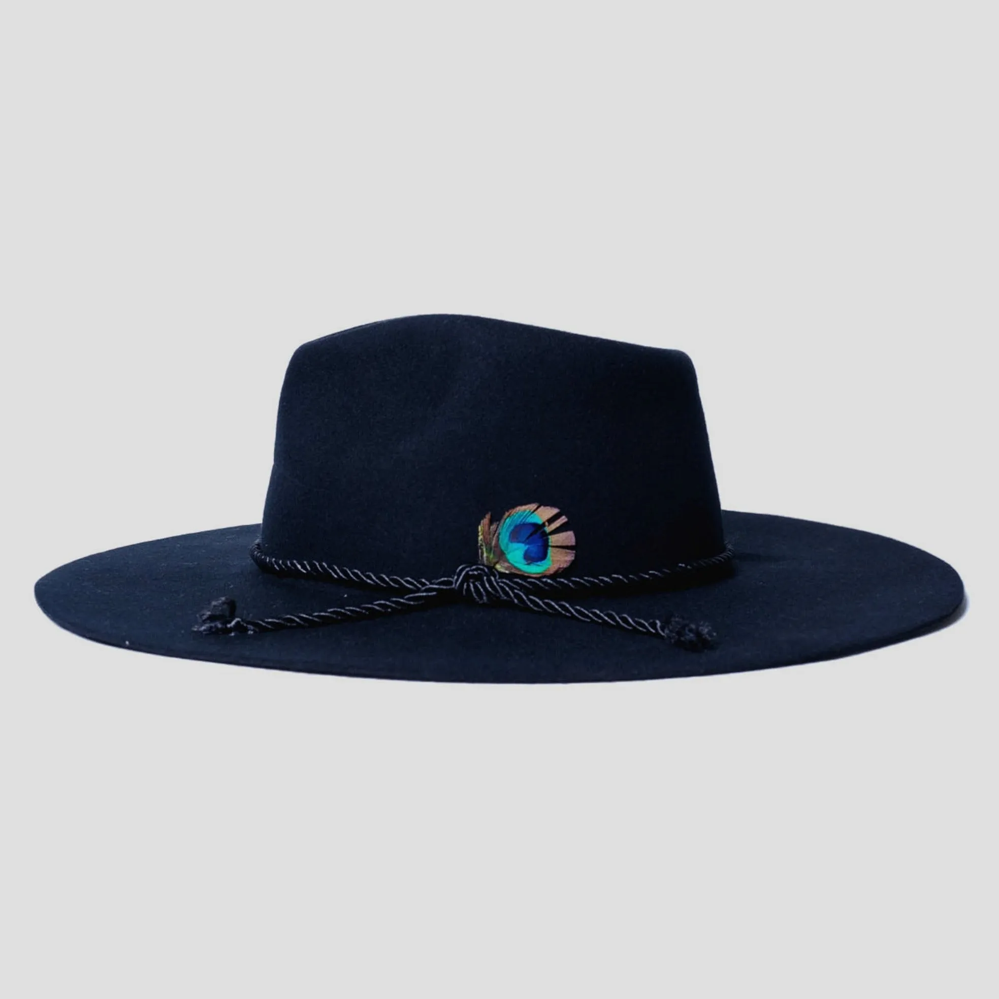 Classic Men's Felt Fedora Hat - Black