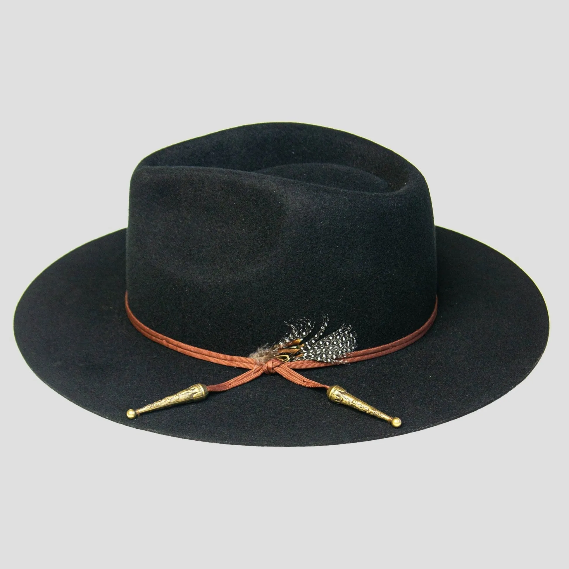 Classic Men's Felt Fedora Hat - Black