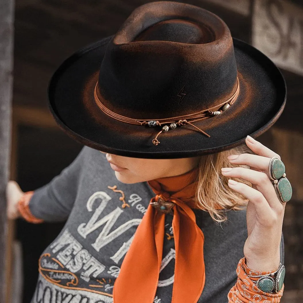 Classic Vintage Distressed Fedora Hat