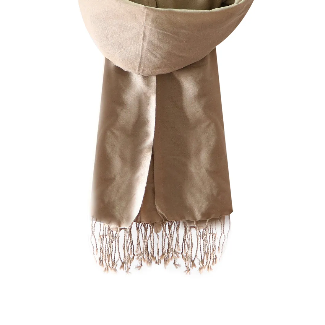 CONTEMPORARY SOLID BEIGE ACRYLIC SCARF