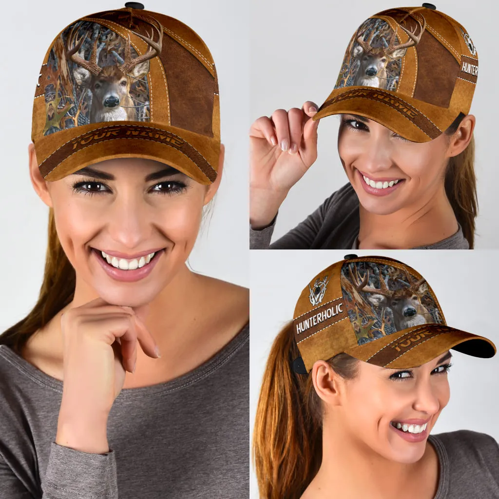 Custom Hunting Cap Hat, 3D All Over Printed Deer Hunting Baseball Cap Hat, Gift For Hunter