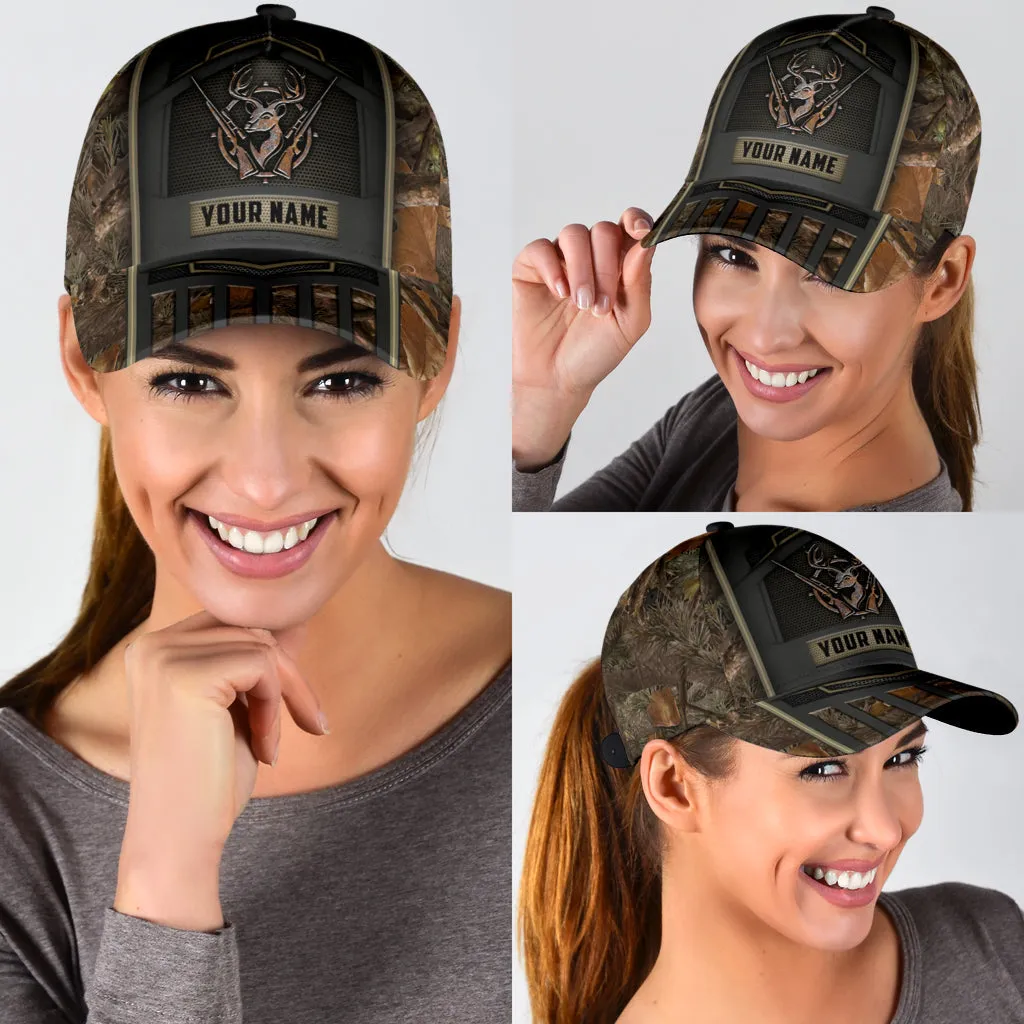 Custom Hunting Classic Cap Hat With Name, Hunter Baseball Cap Hat Present To Hunter Man Girl