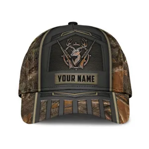 Custom Hunting Classic Cap Hat With Name, Hunter Baseball Cap Hat Present To Hunter Man Girl