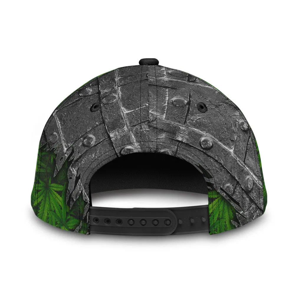 Custom Name Skull Weed Classic Cap