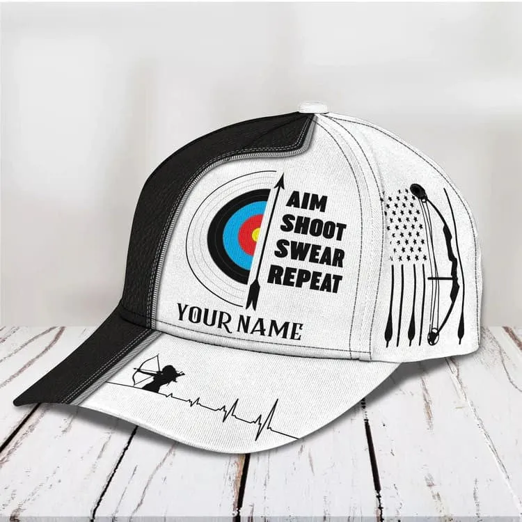 Customized Archery Cap for Girl, Archery 3D All Over Printed Cap for Female Archers, Archery Hat for Girlfriend