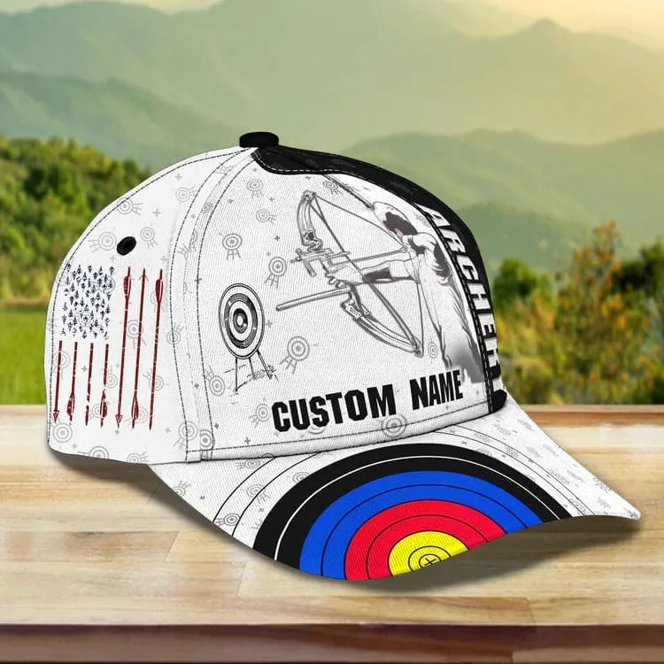 Customized Archery Cap for Girl, Archery 3D All Over Printed Cap for Female Archers, Archery Hat for Girlfriend