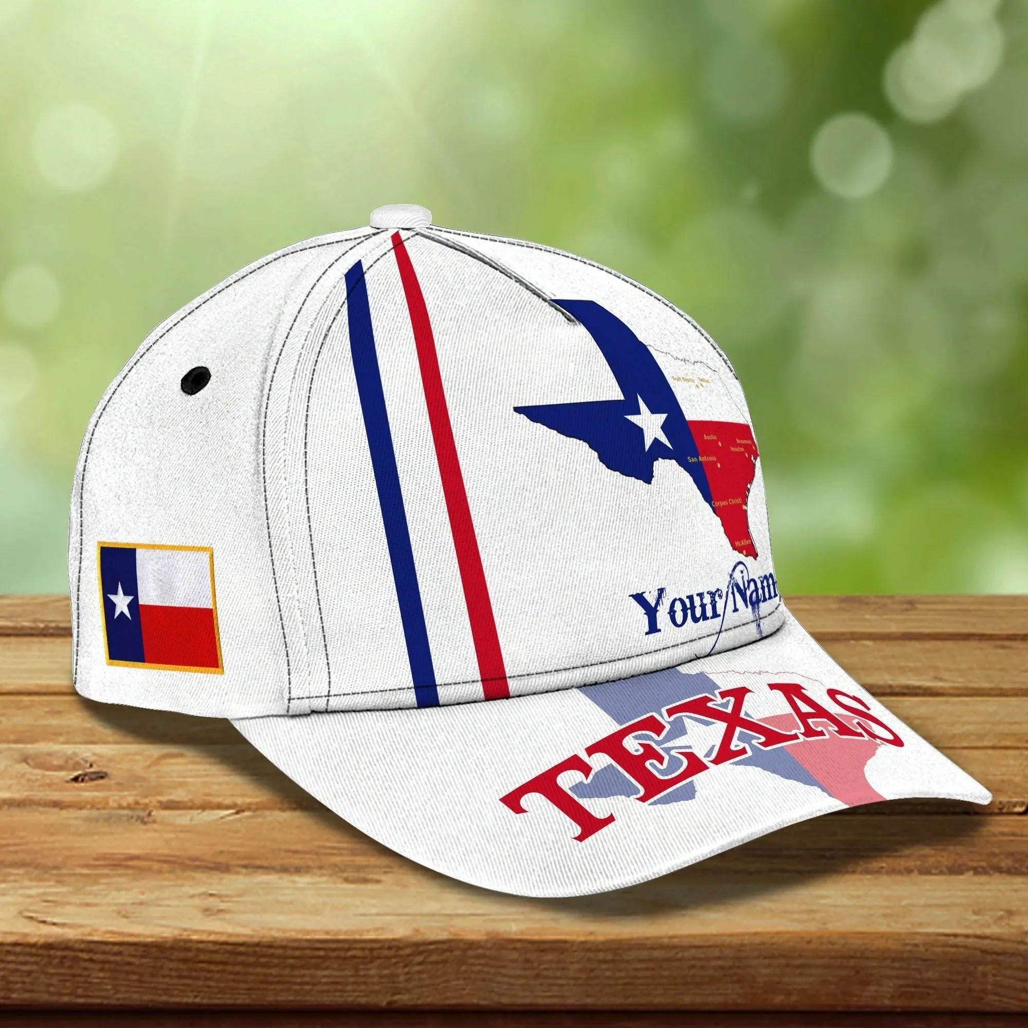 Customized Texas Baseball Cap, Texas Cap, American Strong Support Texas Classic 3D Cap Hat