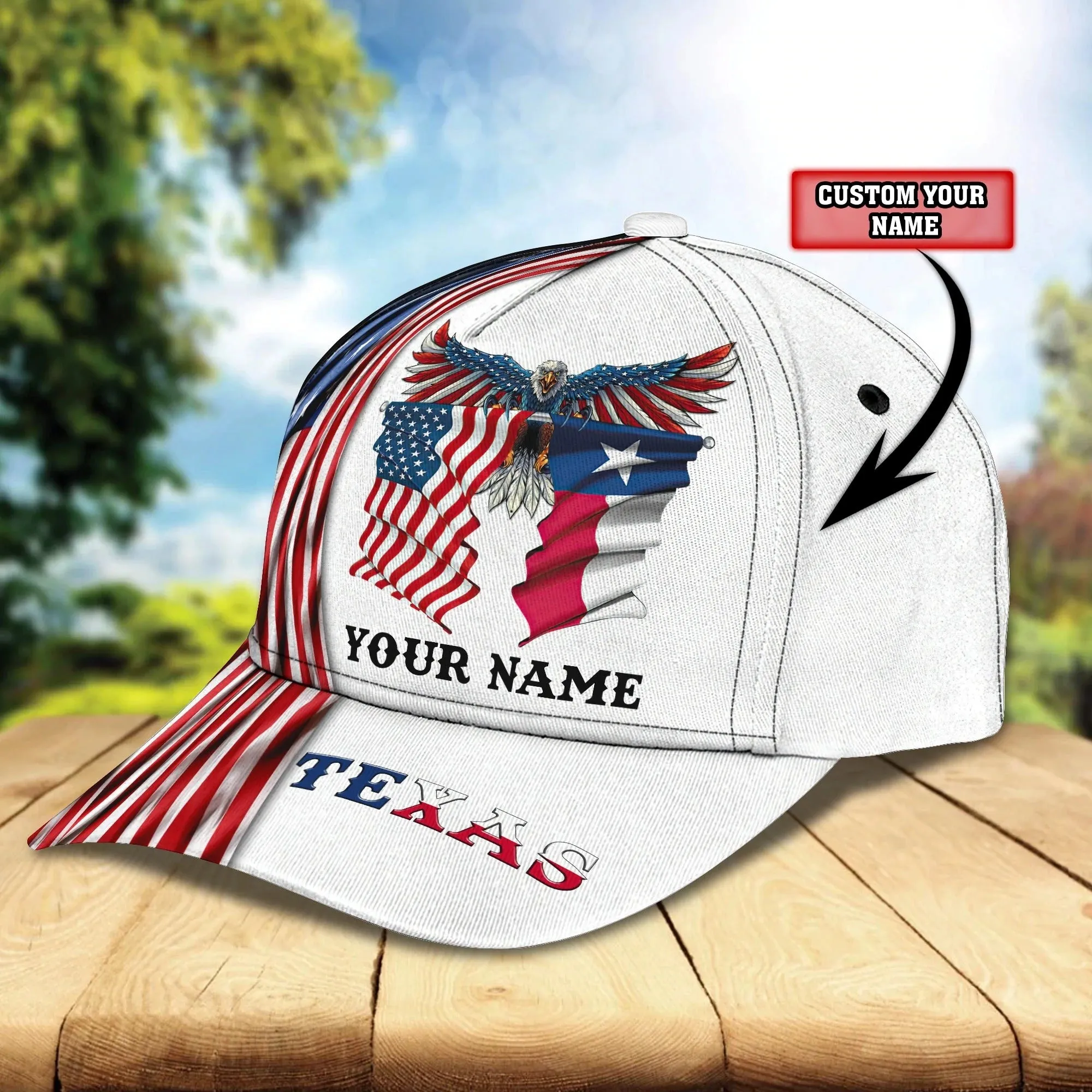 Customized Texas Baseball Cap, Texas Cap, American Strong Support Texas Classic 3D Cap Hat